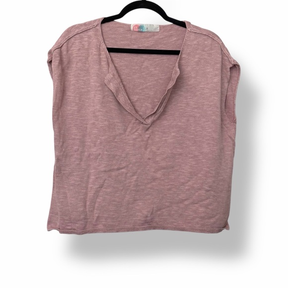 Free People Beach Marina Del Sol Sweater Mauve Pink - Picture 3 of 6